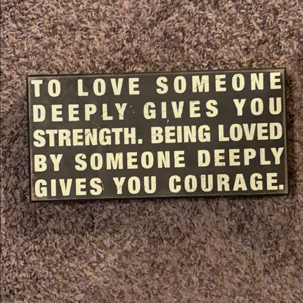 Wooden box sign